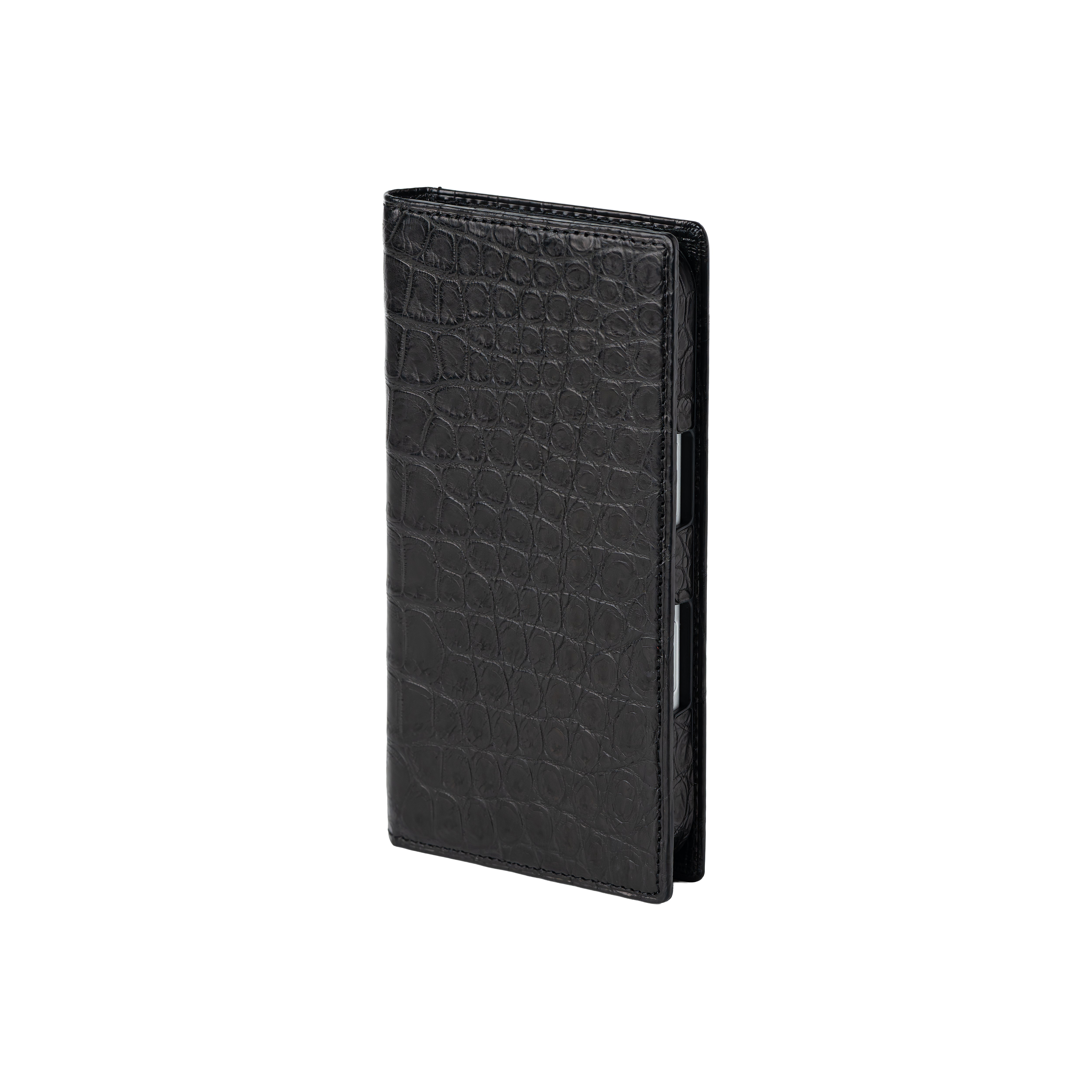 Crocodile Leather Flip Case for iPhone 17 Pro