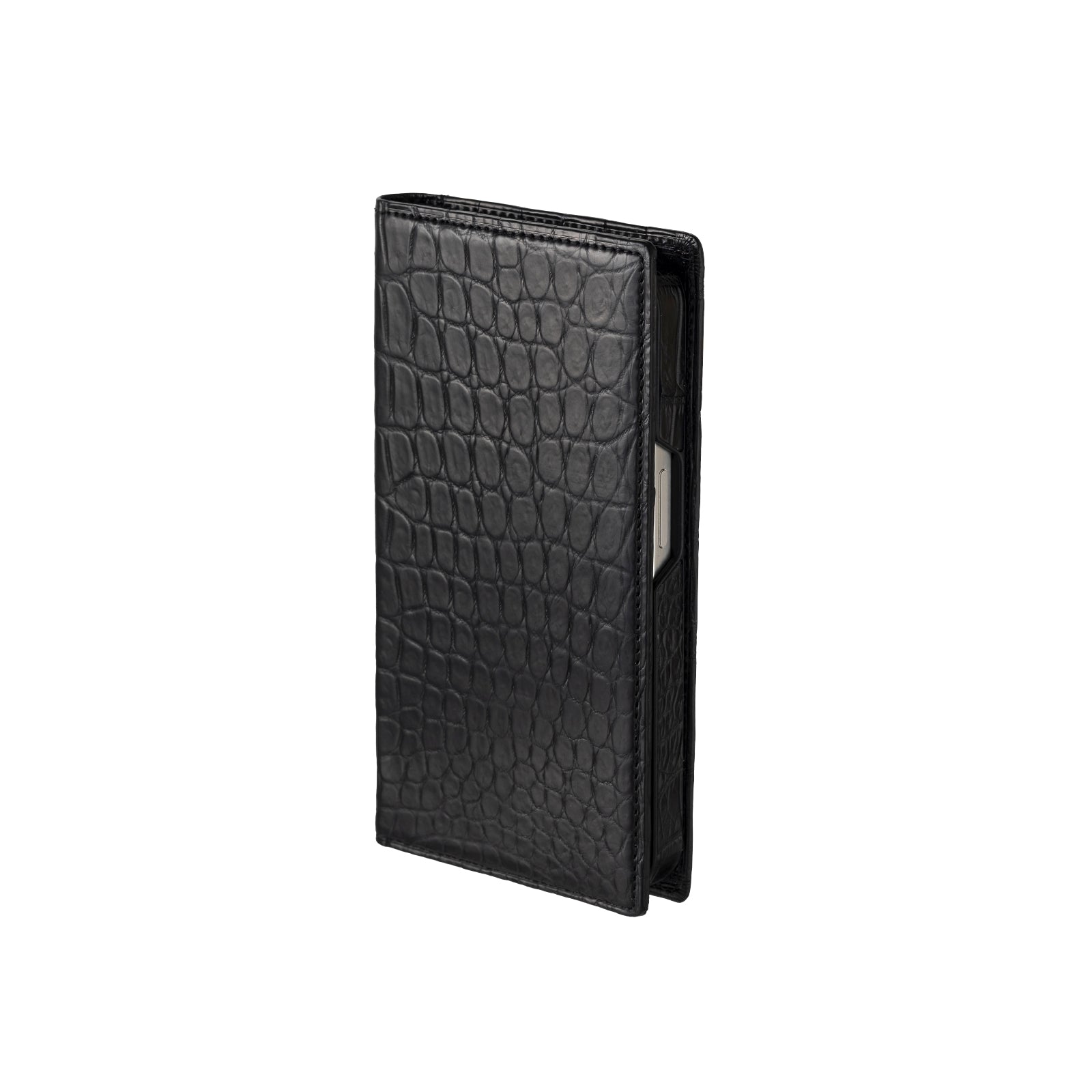 Crocodile Leather Flip Case for iPhone 16 Pro