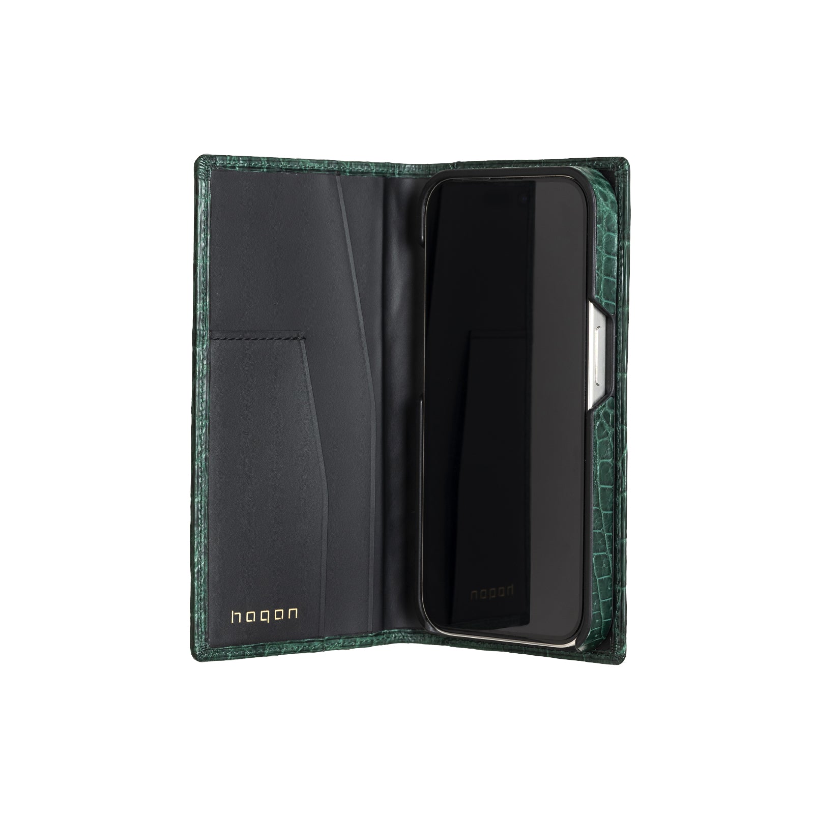 Crocodile Leather Flip Case for iPhone 15 Pro