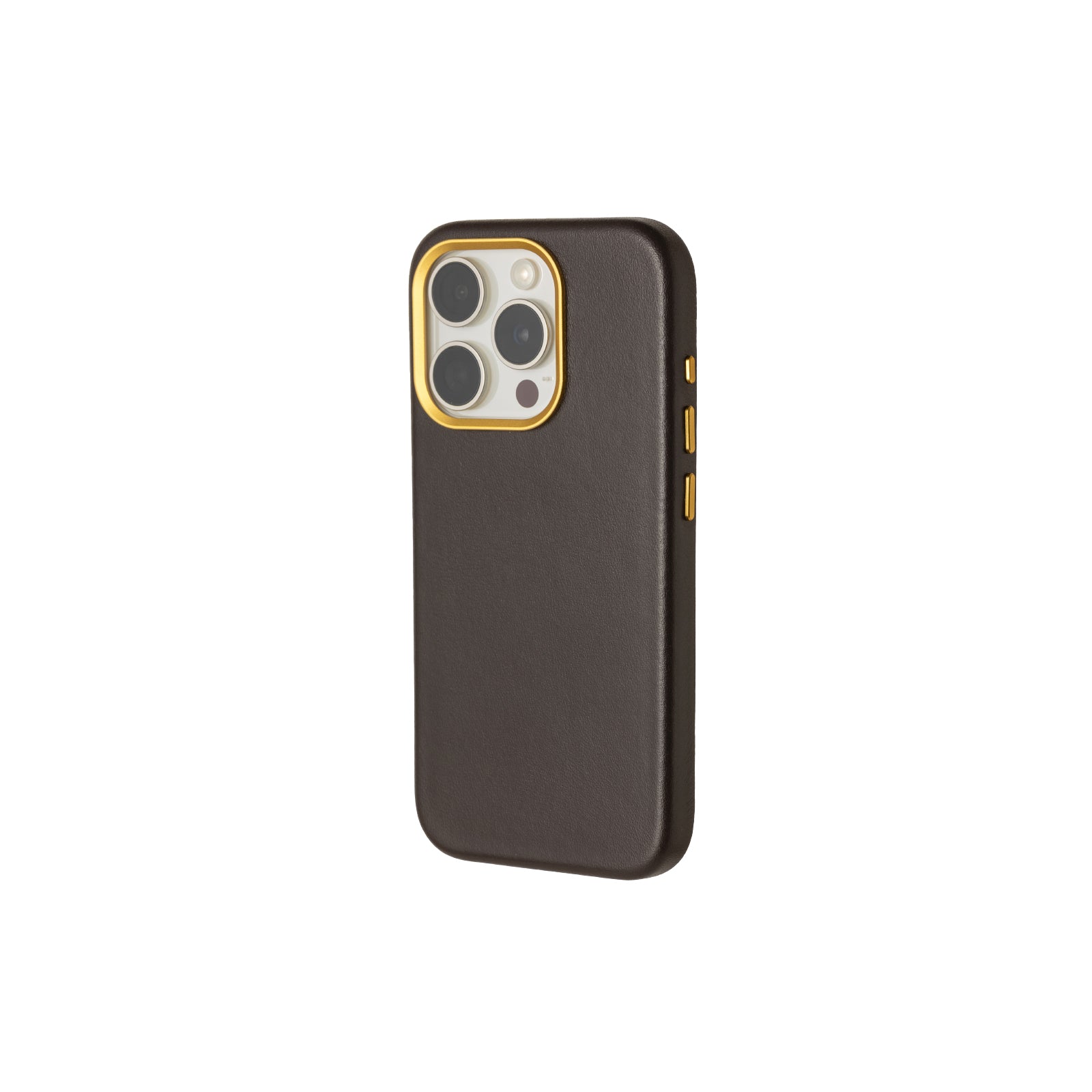 Mastrotto Smooth leather Shell Case for iPhone 15 Pro