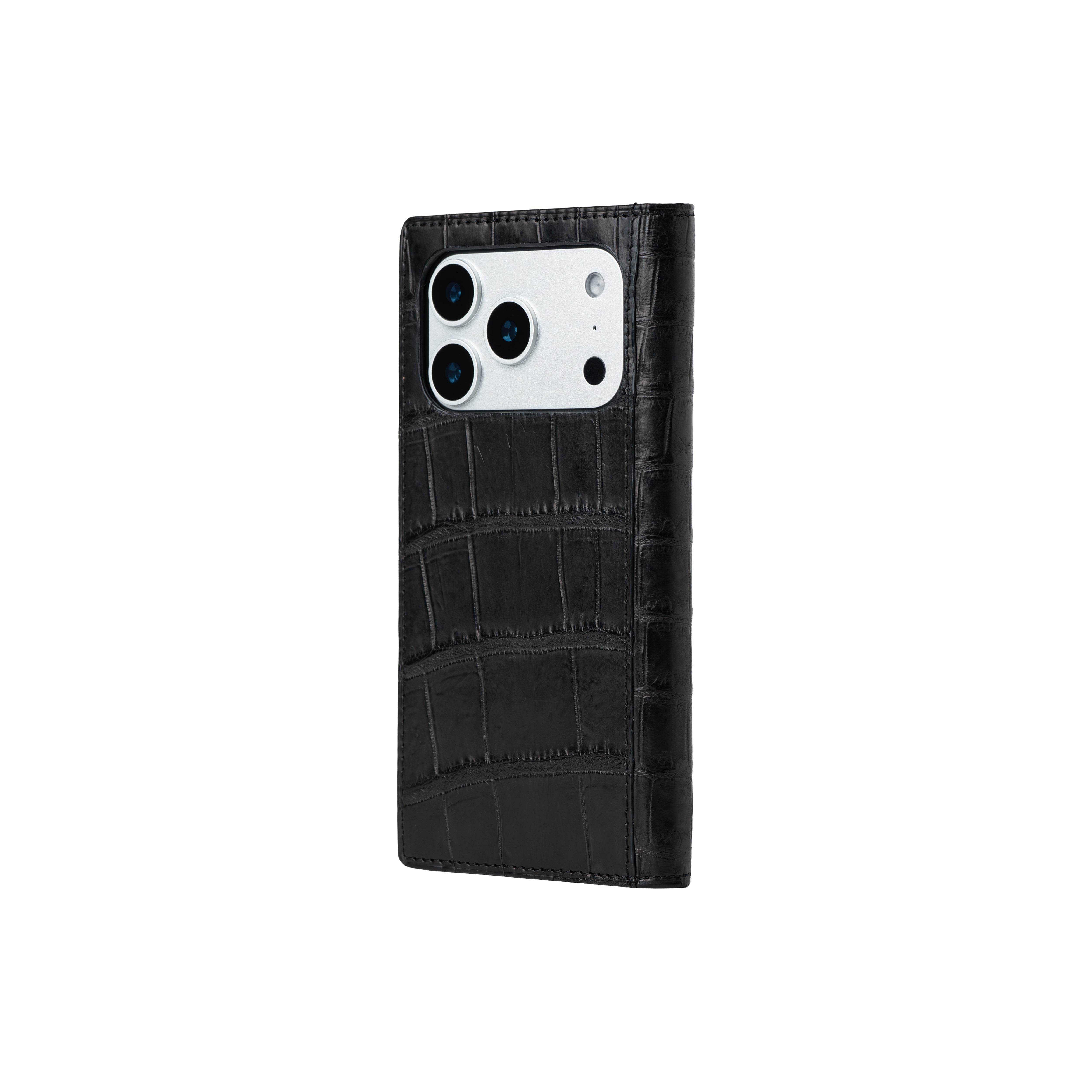 Crocodile Leather Flip Case for iPhone 17 Pro