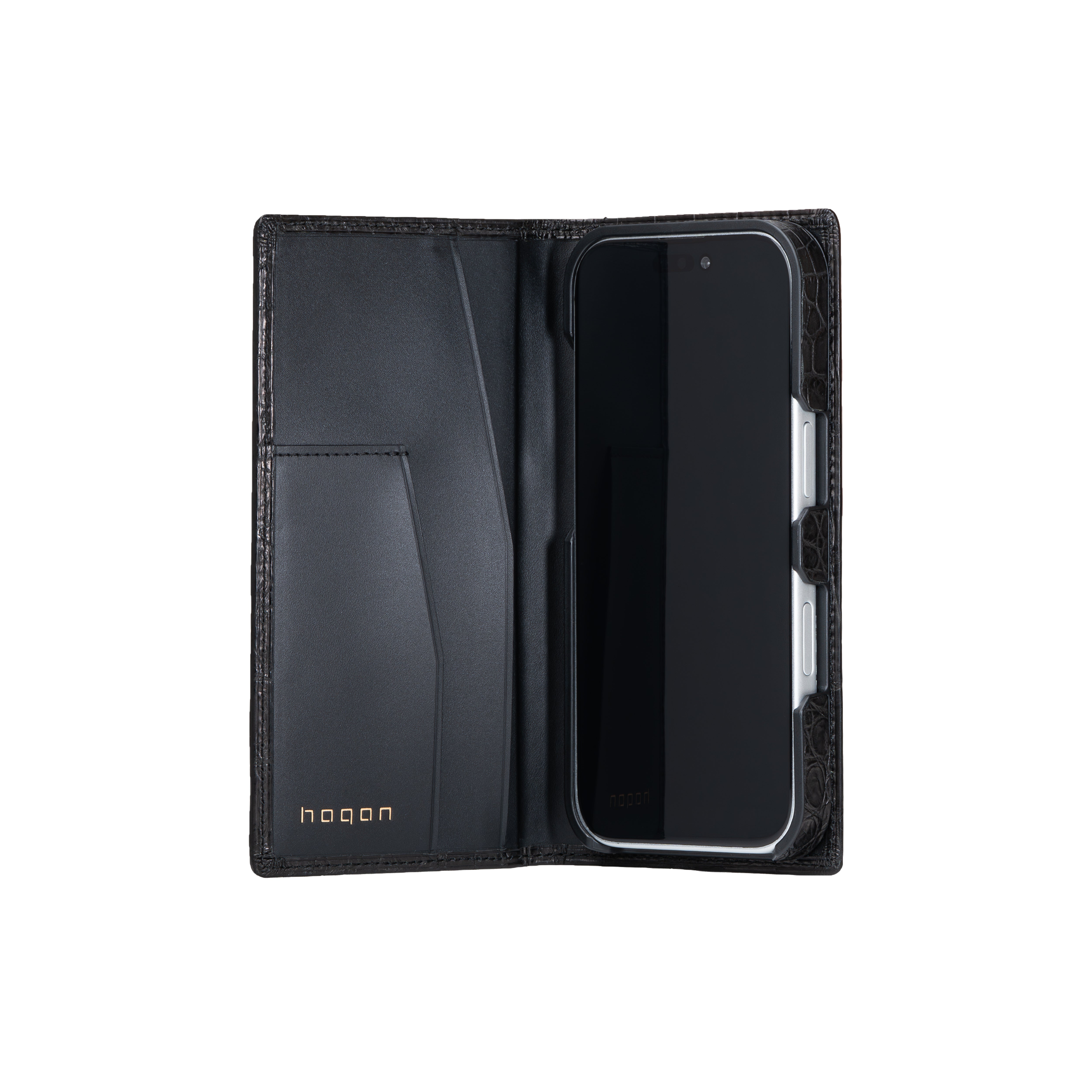 Crocodile Leather Flip Case for iPhone 17 Pro