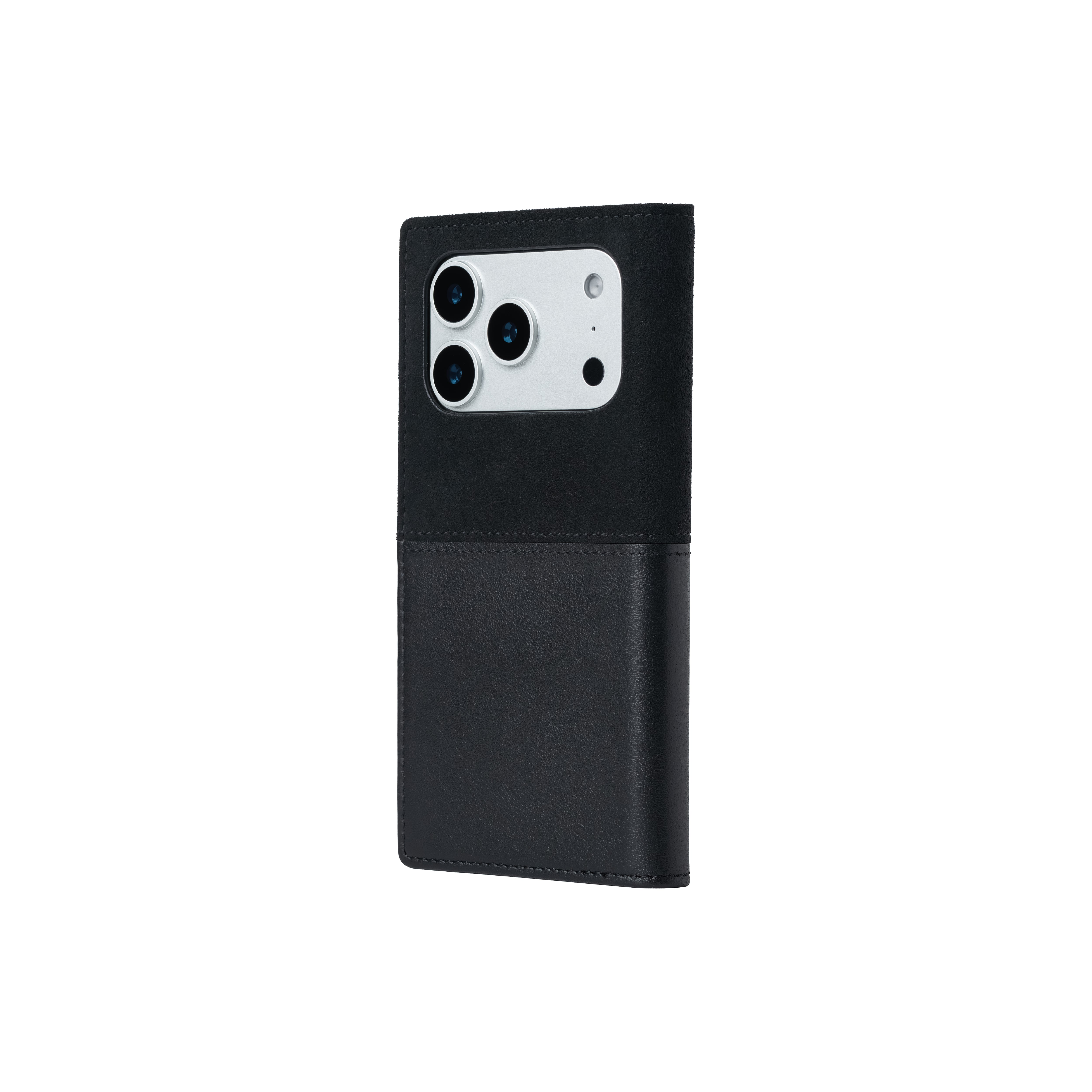 Mastrotto Smooth leather/Alcantara Flip Case for iPhone 17 Pro