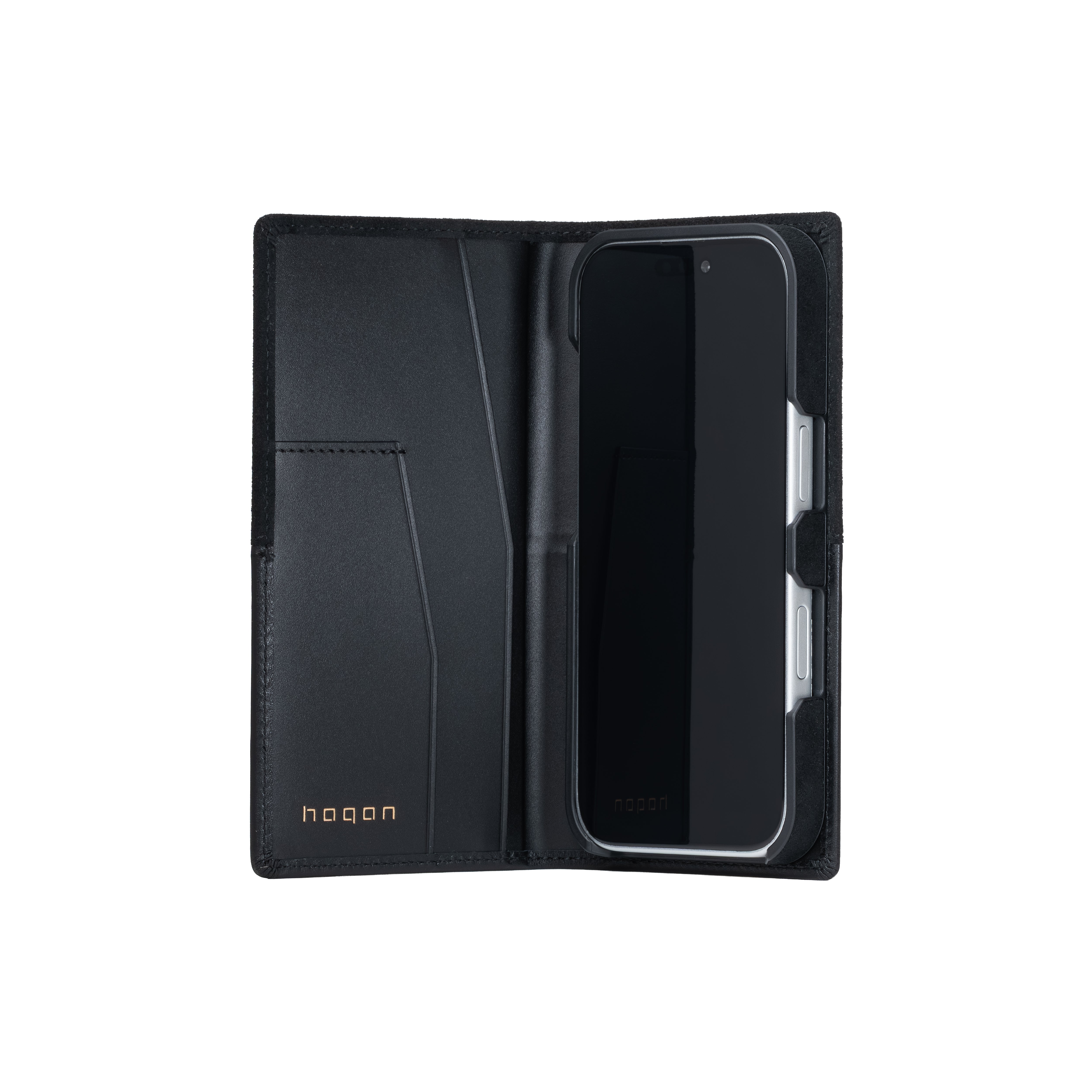 Mastrotto Smooth leather/Alcantara Flip Case for iPhone 17 Pro