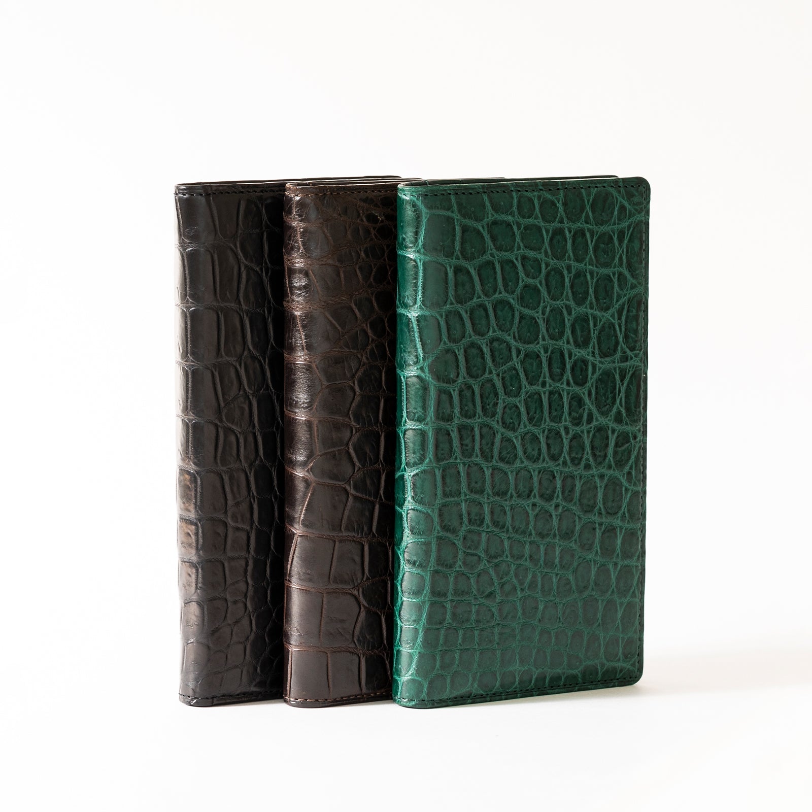 Crocodile Leather Flip Case for iPhone 15 Pro