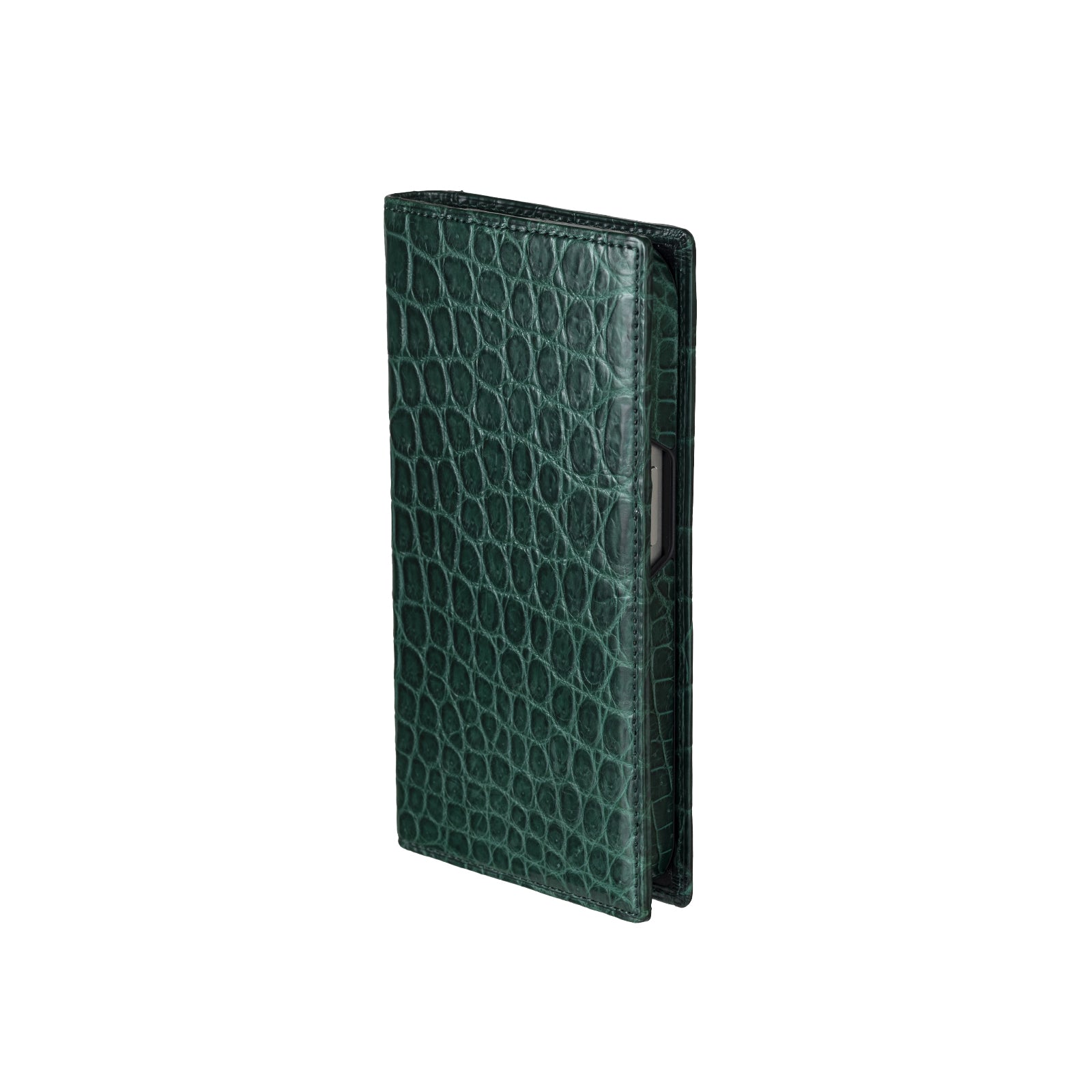 Crocodile Leather Flip Case for iPhone 15 Pro